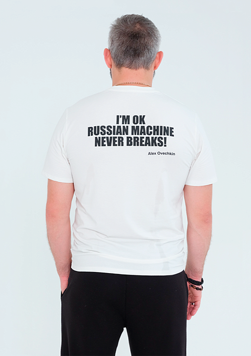 Футболка с коротким рукавом молочного цвета